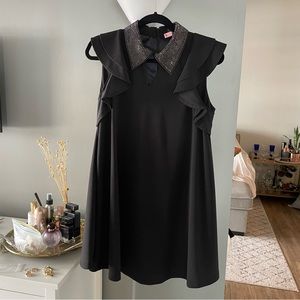 Boutique Black Dress with Sparkly Collar